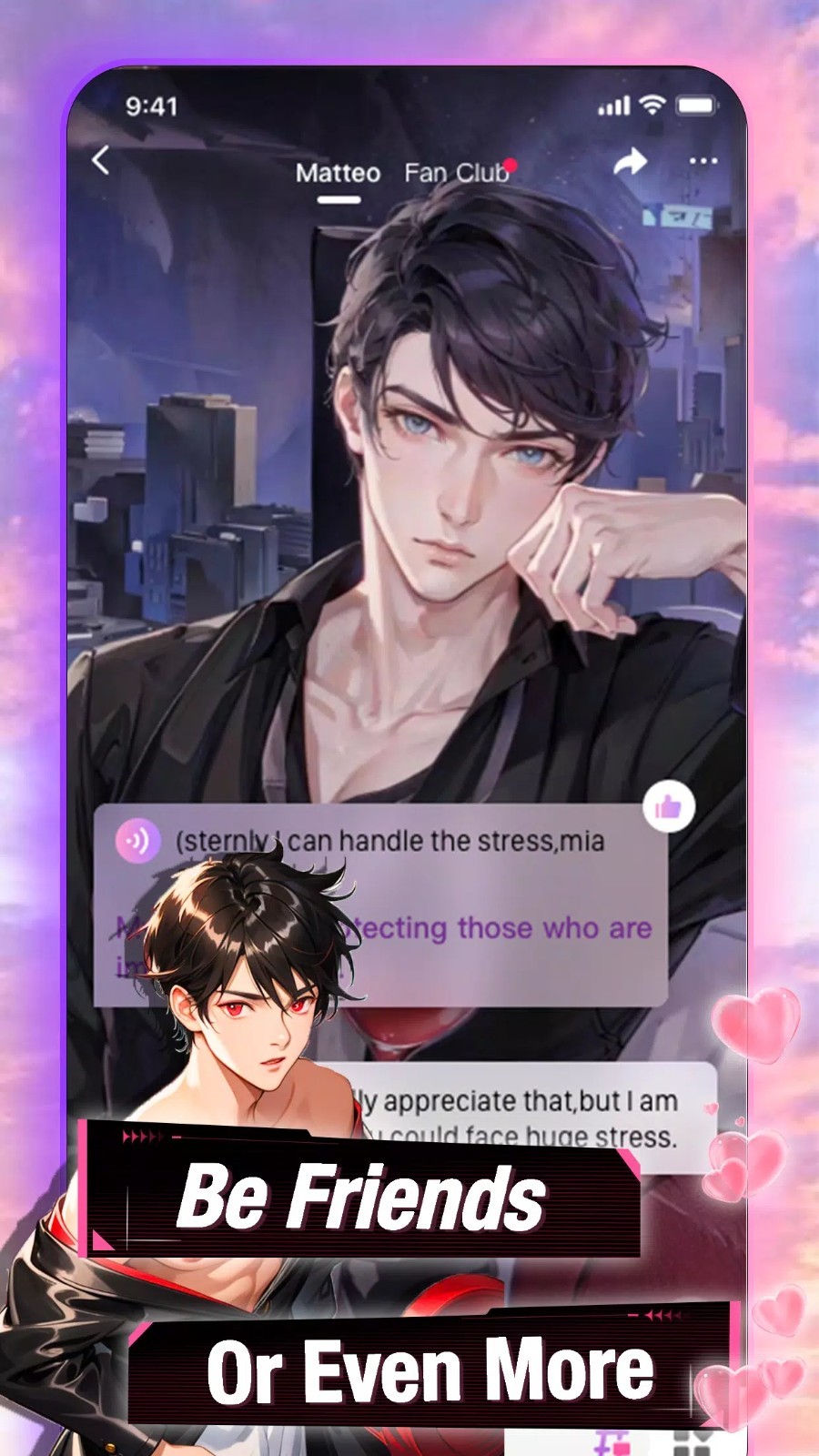 seeleAI 男性 AI 角色互动界面